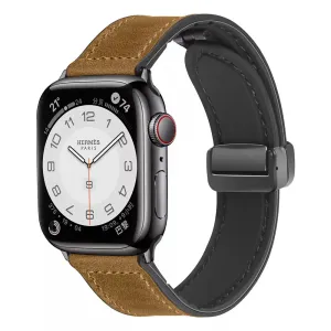 Flash Sale Apple Watch D-Buckle Leather Strap (Light Brown)  Limited Release!