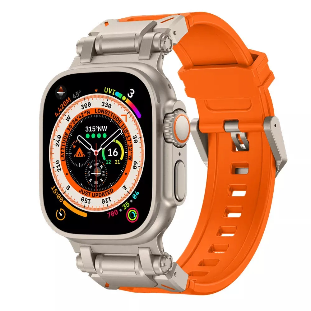 Flash Sale Apple Watch 'Explorer' TPU Strap (Orange with Titanium)  Almost Sold Out!