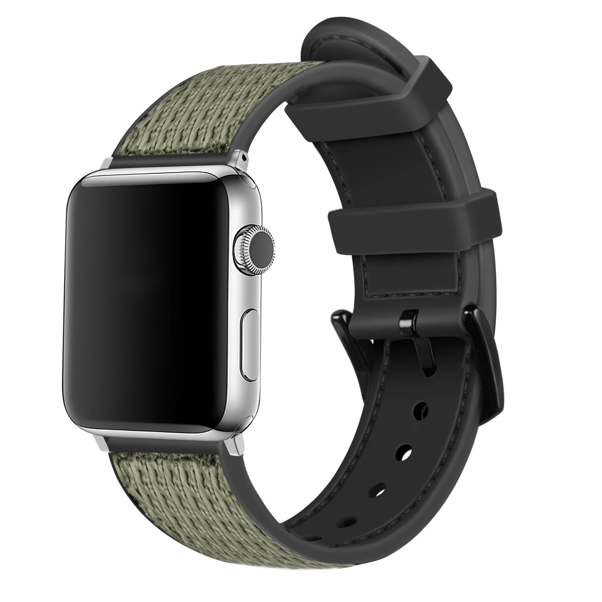 Flash Sale Apple Watch Hybrid Nylon Strap (Green)  Limited Stock!