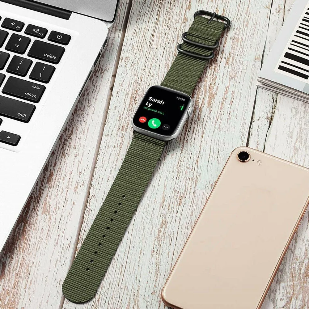 Flash Sale! Apple Watch Nylon Strap with Buckle (Green)  Almost Gone!