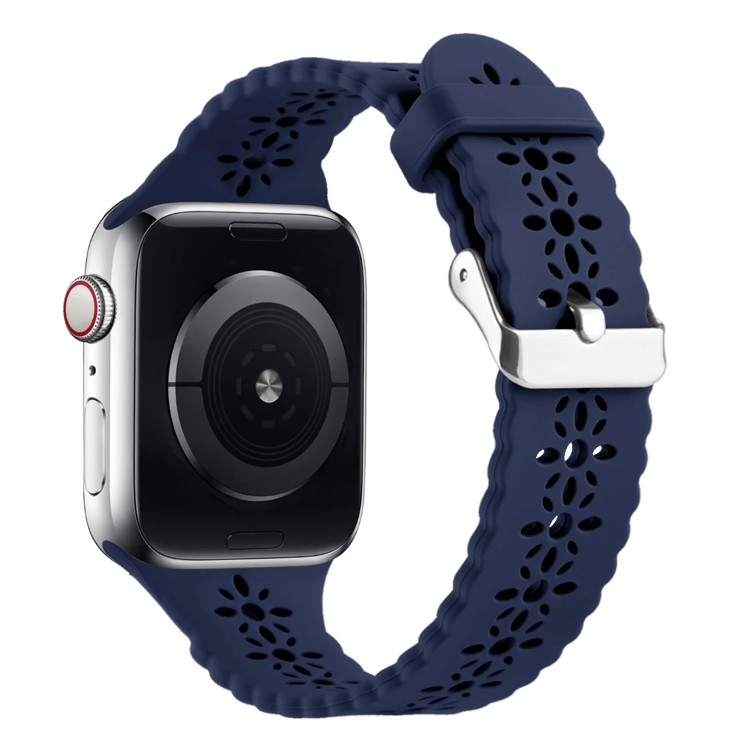 Flash Sale! Apple Watch Patterned Silicone Strap (Dark Blue)  Dont Miss Out!