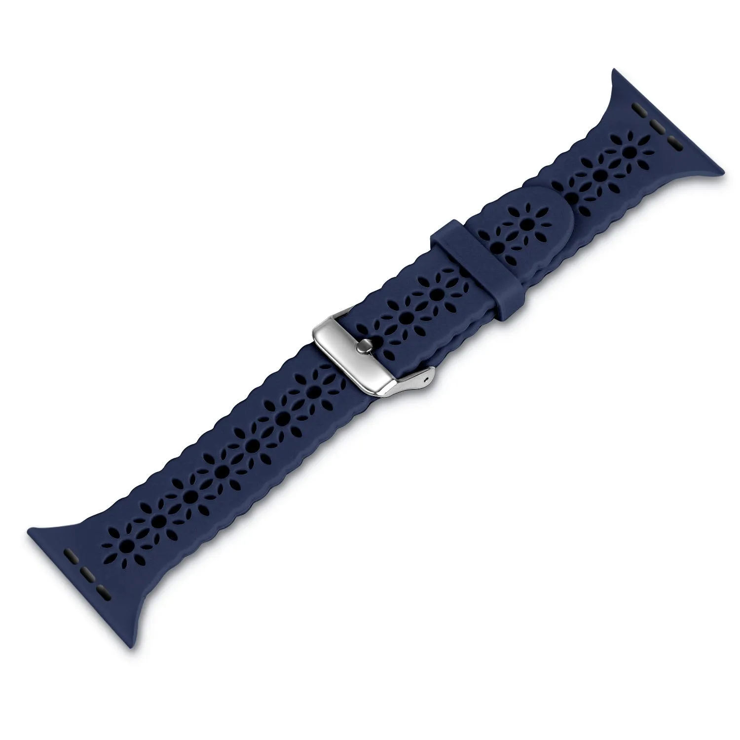 Flash Sale! Apple Watch Patterned Silicone Strap (Dark Blue)  Dont Miss Out!