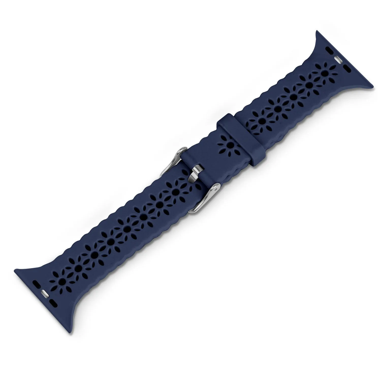 Flash Sale! Apple Watch Patterned Silicone Strap (Dark Blue)  Dont Miss Out!