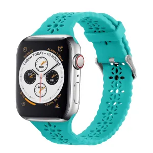 Flash Sale! Apple Watch Patterned Silicone Strap (Turquoise)  Limited Availability!
