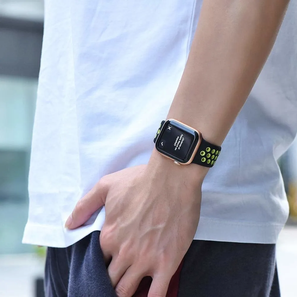 Flash Sale Apple Watch Sport Strap (Black/Yellow)  Almost Gone!