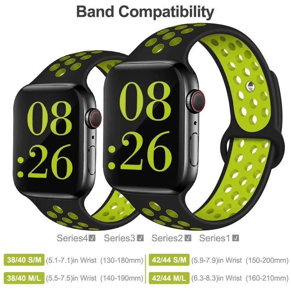 Flash Sale Apple Watch Sport Strap (Black/Yellow)  Almost Gone!