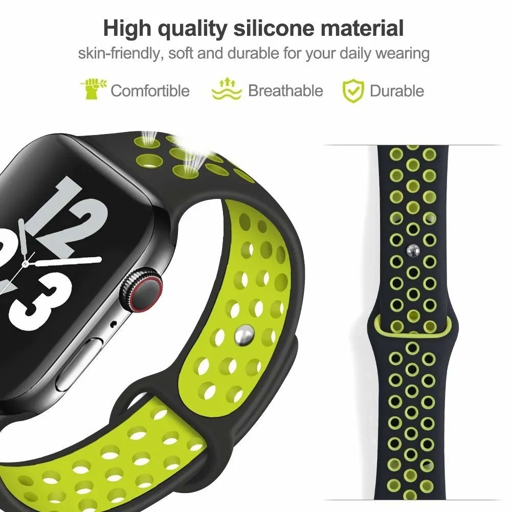 Flash Sale Apple Watch Sport Strap (Black/Yellow)  Almost Gone!