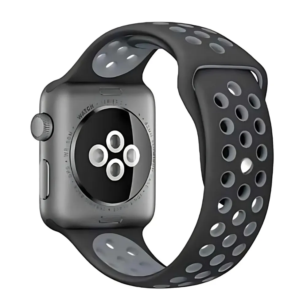 Flash Sale Apple Watch Sport Strap Classic (Black/Grey)  Today Only!