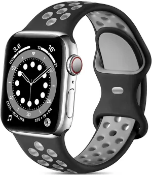Flash Sale Apple Watch Sport Strap Classic (Black/Grey)  Today Only!