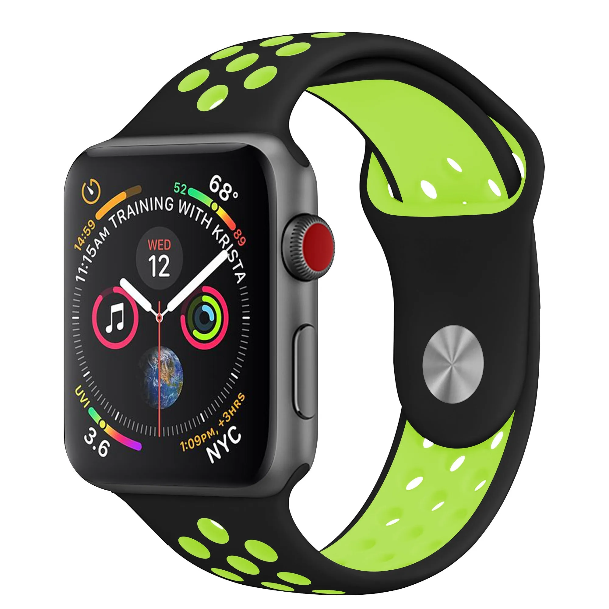 Flash Sale! Apple Watch Sport Strap   TPU Case (Black/Yellow)  Almost Gone!