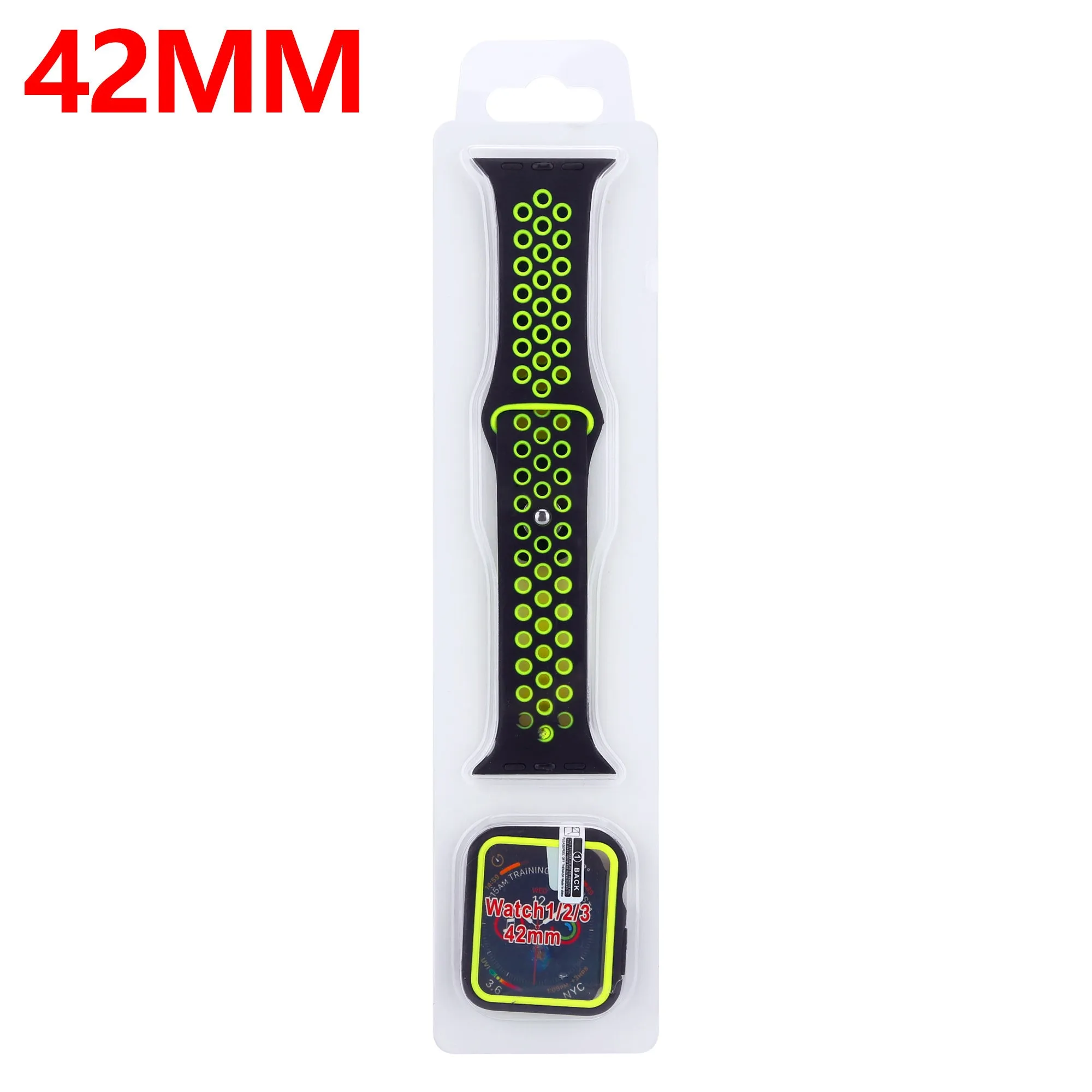 Flash Sale! Apple Watch Sport Strap   TPU Case (Black/Yellow)  Almost Gone!