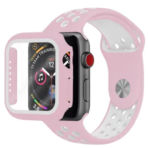 Flash Sale Apple Watch Sport Strap   TPU Case (Pink/White)  Limited Release!