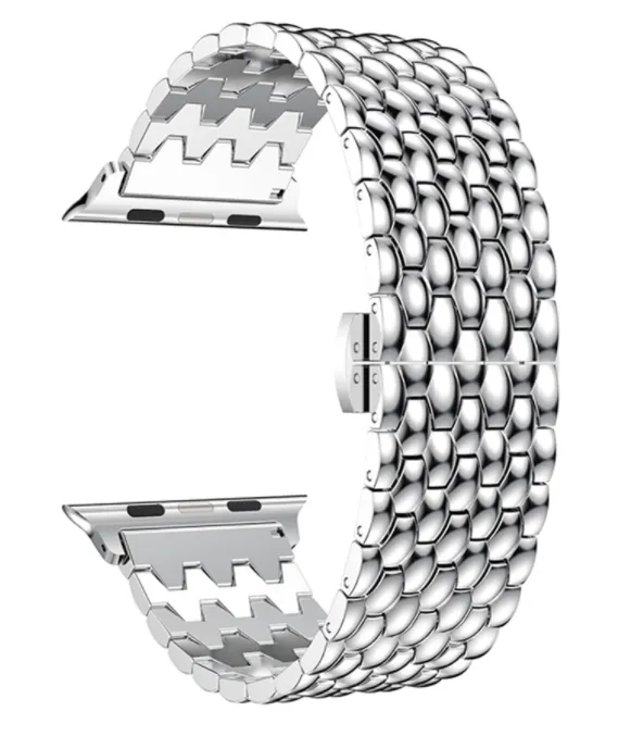 Flash Sale! Apple Watch Steel Strap Dragon (Silver)  Limited Availability!
