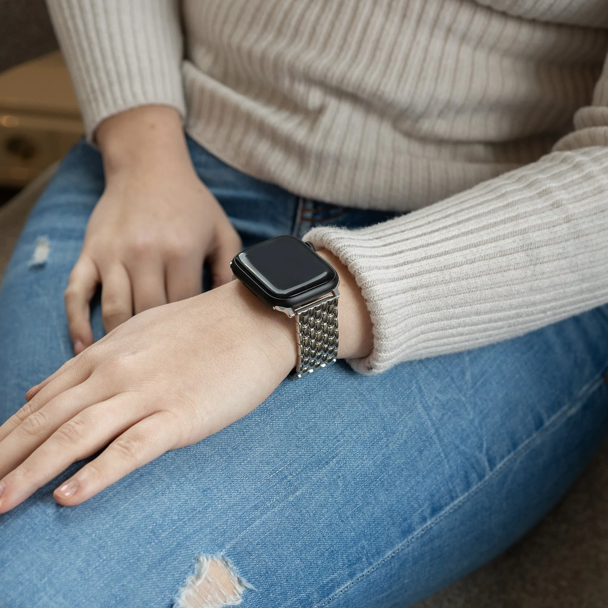 Flash Sale! Apple Watch Steel Strap Dragon (Silver)  Limited Availability!