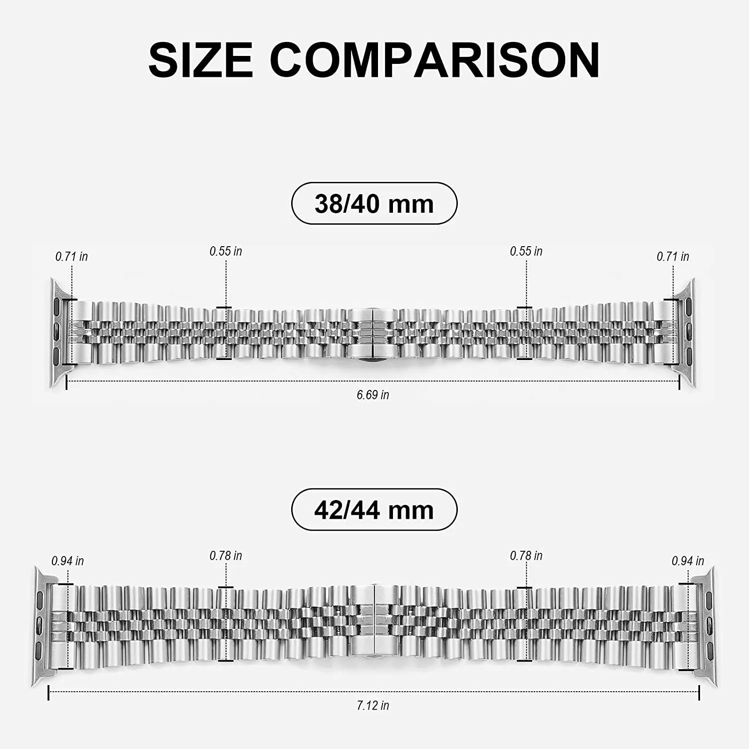 Flash Sale! Apple Watch Steel Strap Jubilee (Silver)  Stylish & Comfortable