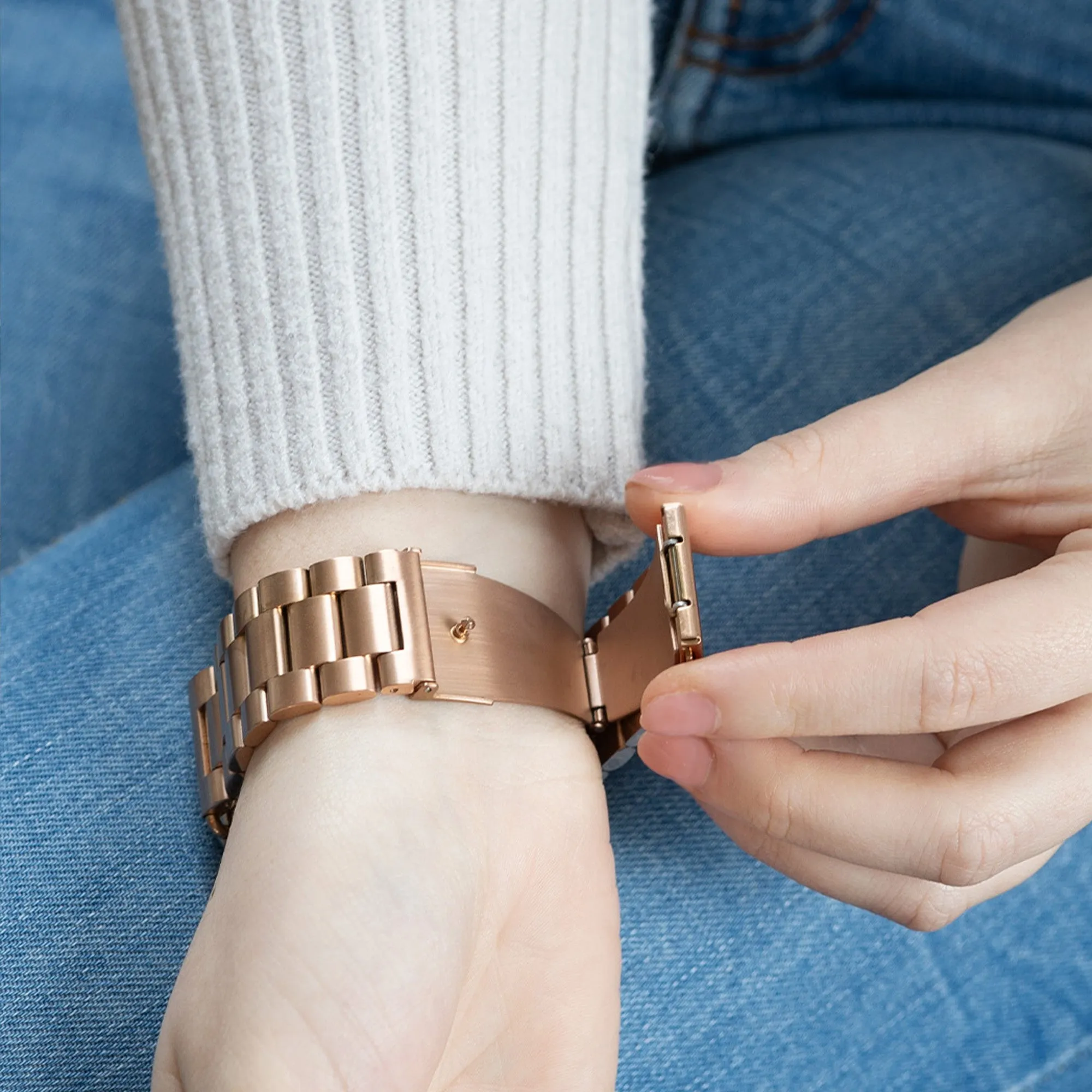 Flash Sale! Apple Watch Steel Strap (Rose Gold)  Today Only!