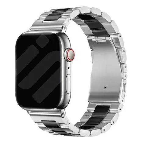 Flash Sale Apple Watch Steel Strap (Silver/Black)  Limited Availability!