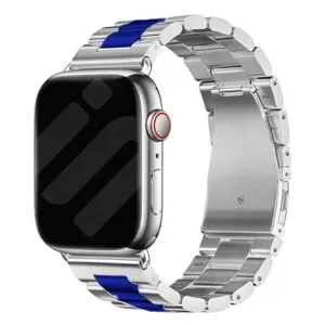 Flash Sale Apple Watch Steel Strap (Silver/Blue)  Stylish & Comfortable