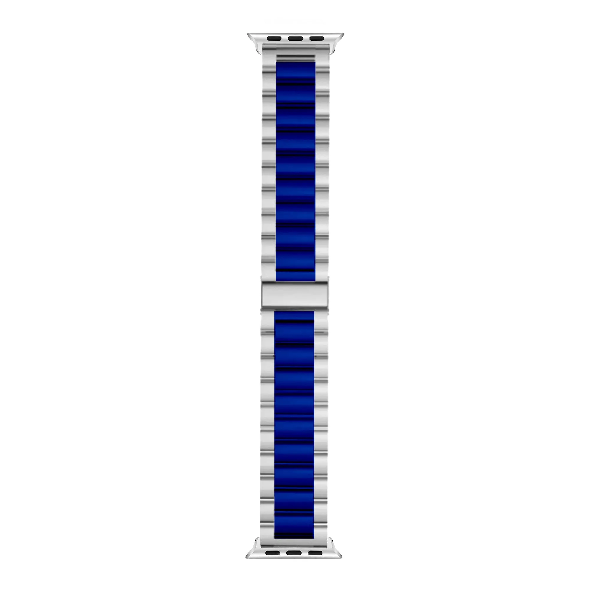 Flash Sale Apple Watch Steel Strap (Silver/Blue)  Stylish & Comfortable