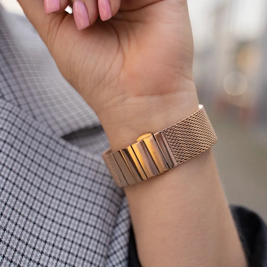 Flash Sale! Apple Watch Steel/Milanese Strap (Rose Gold)  Limited Stock!