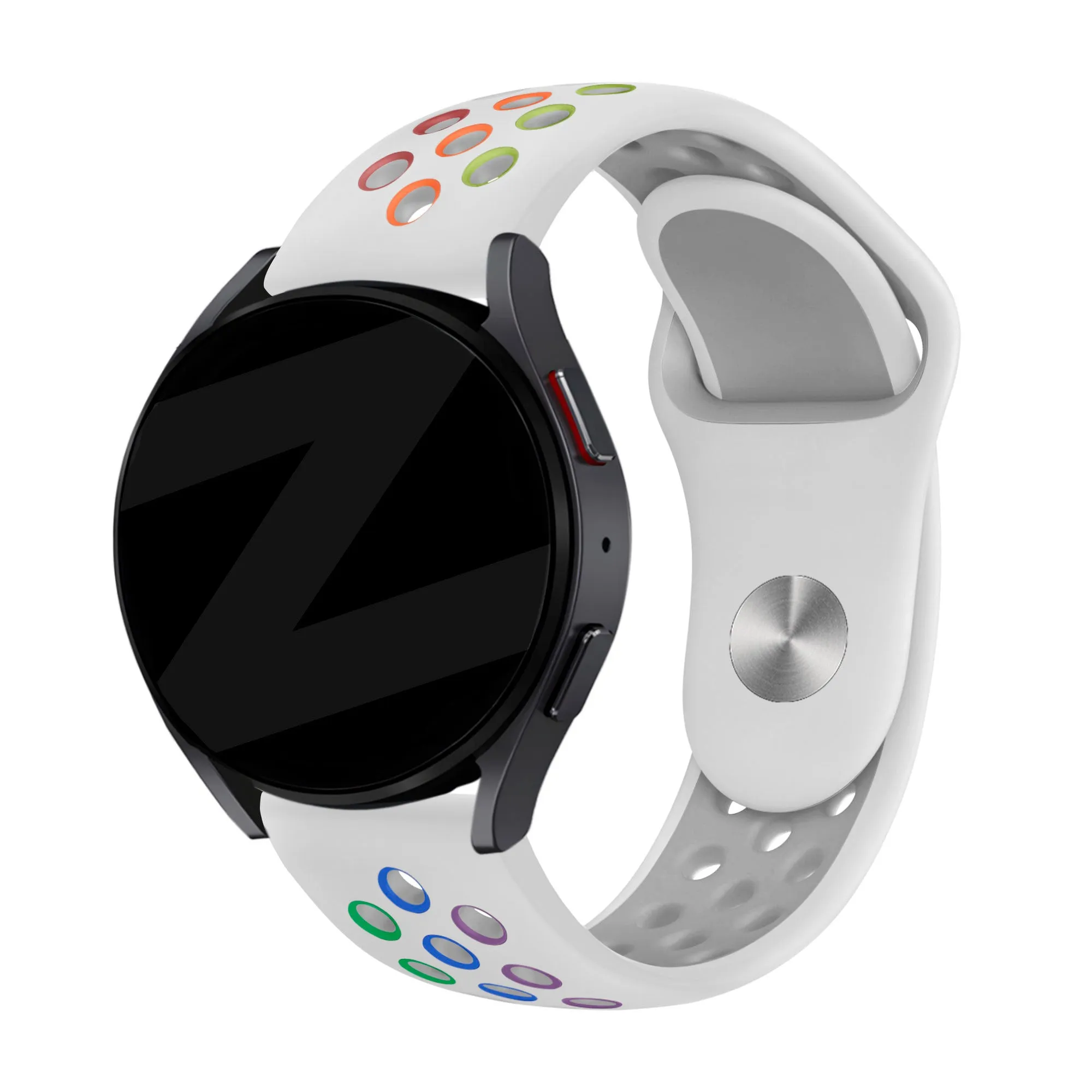 Flash Sale Bandz Amazfit GTS 2 Sport Strap 'Deluxe' (White/Rainbow)  Dont Miss Out!