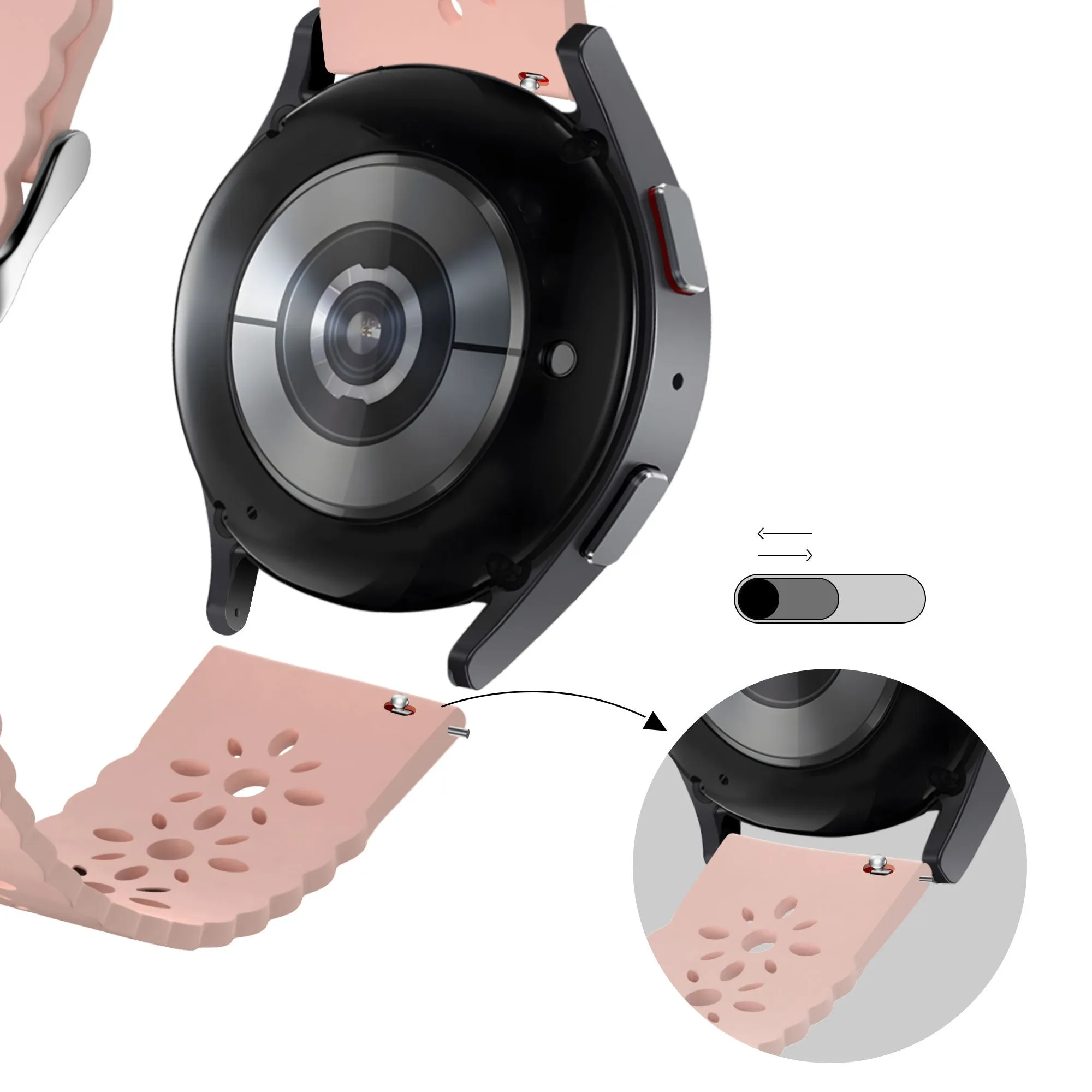 Flash Sale! Bandz Amazfit GTS 4 (Mini) Silicone Strap with Cutouts (Pink)  Going Fast!