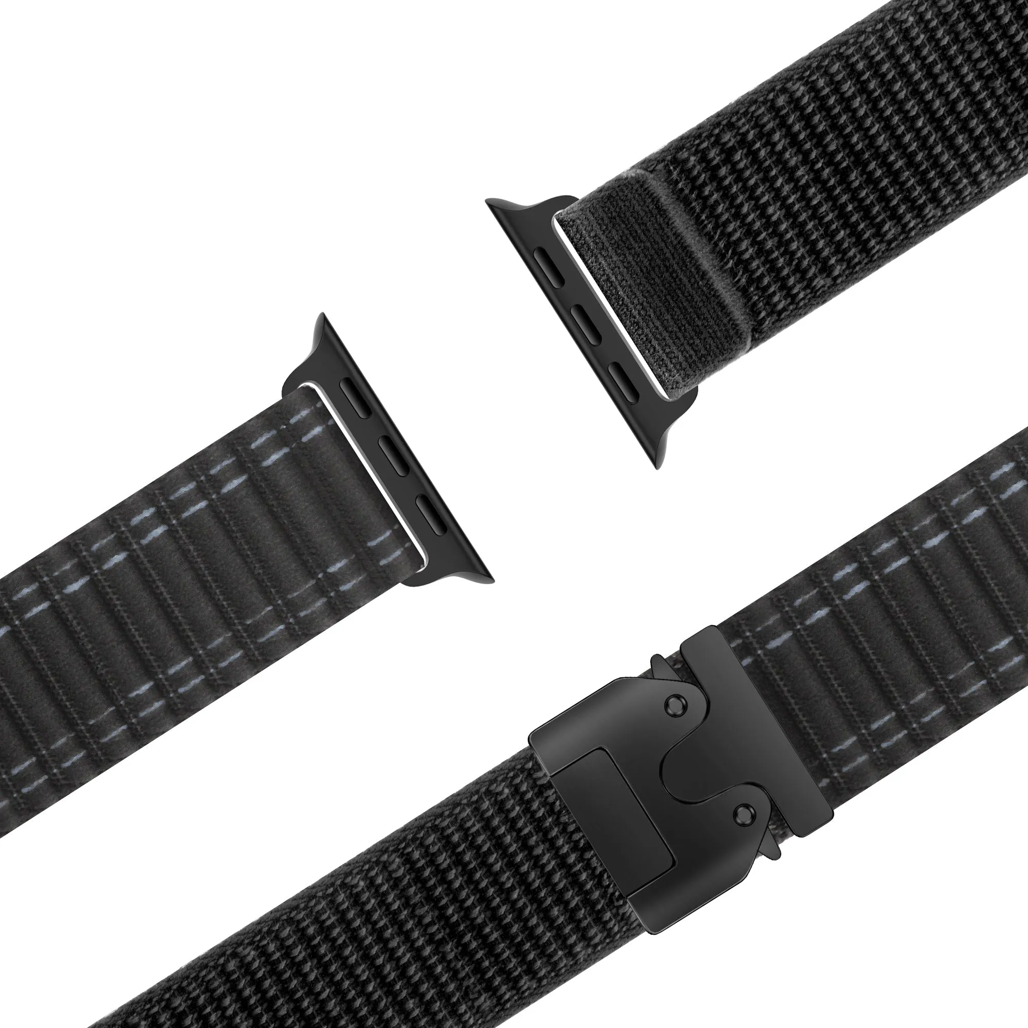Flash Sale Bandz Apple Watch Nylon Strap 'Deluxe' with P-Buckle (Black)  Stylish & Comfortable