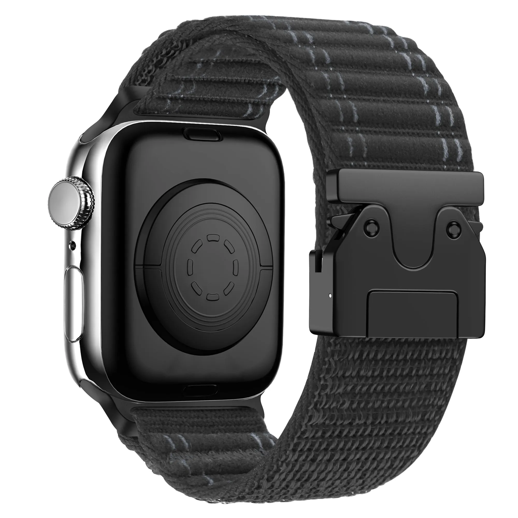 Flash Sale Bandz Apple Watch Nylon Strap 'Deluxe' with P-Buckle (Black)  Stylish & Comfortable