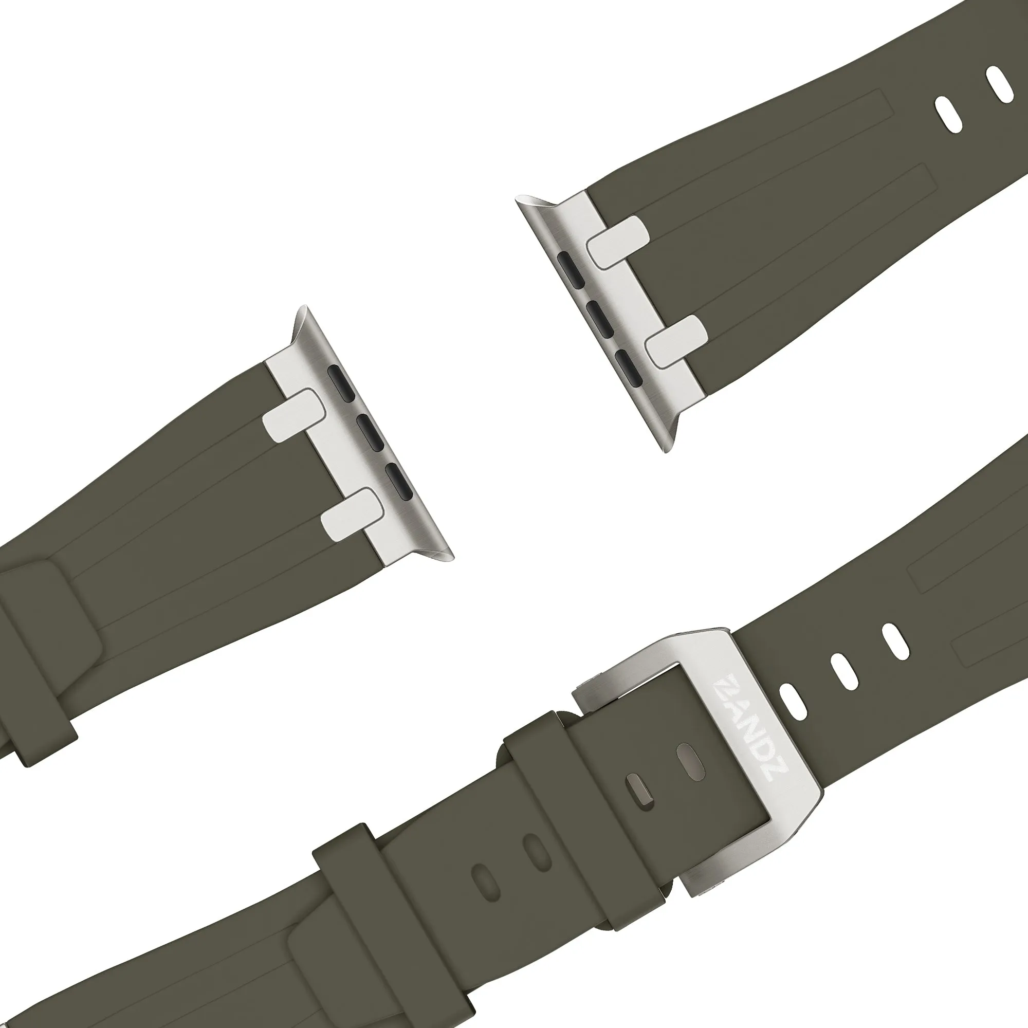 Flash Sale Bandz Apple Watch Silicone Strap 'Luxe Liquid' (Brown With Titanium)  Almost Sold Out!