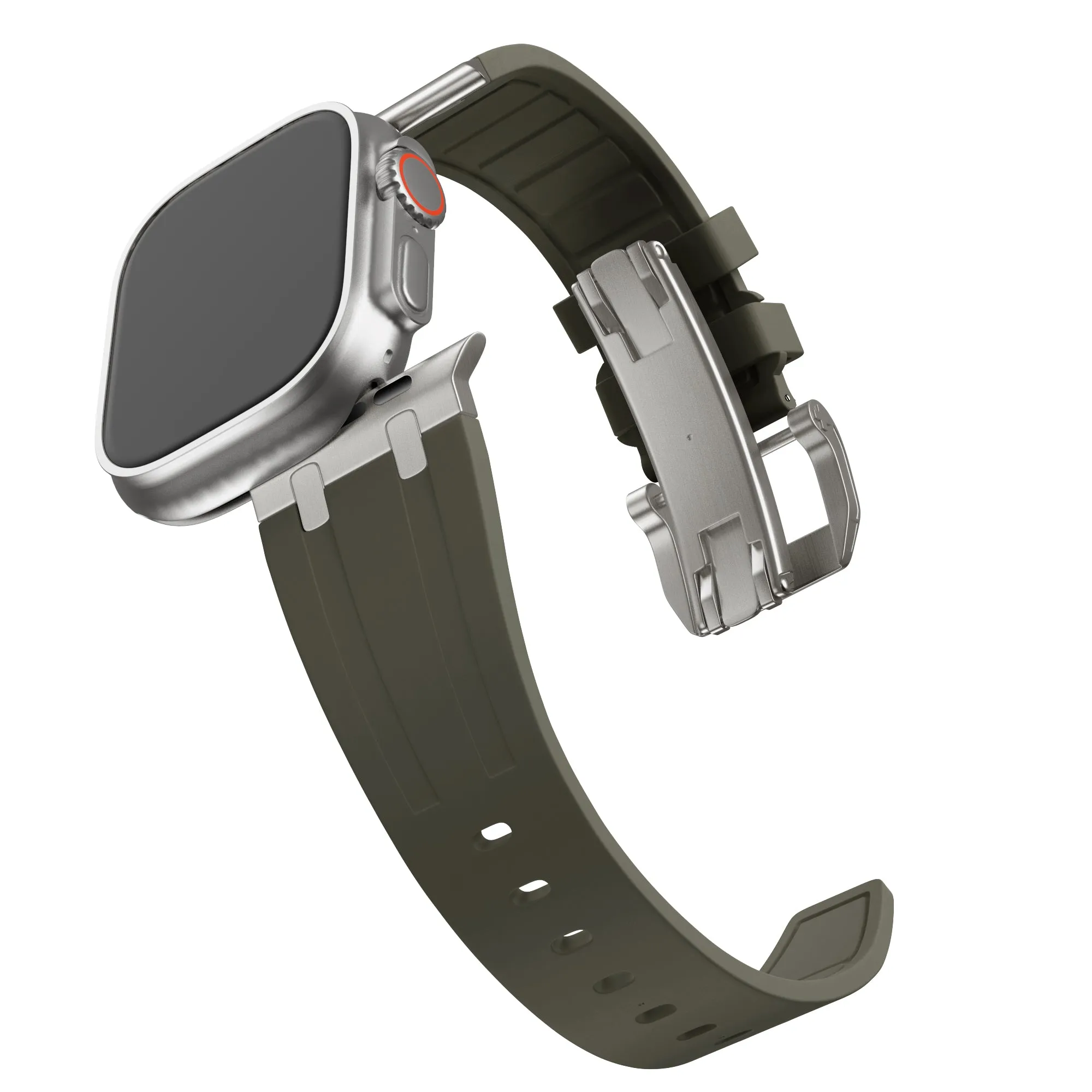 Flash Sale Bandz Apple Watch Silicone Strap 'Luxe Liquid' (Brown With Titanium)  Almost Sold Out!
