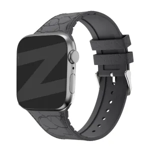 Flash Sale Bandz Apple Watch Silicone Strap With Leather Pattern (Dark Gray)  Ends Soon!
