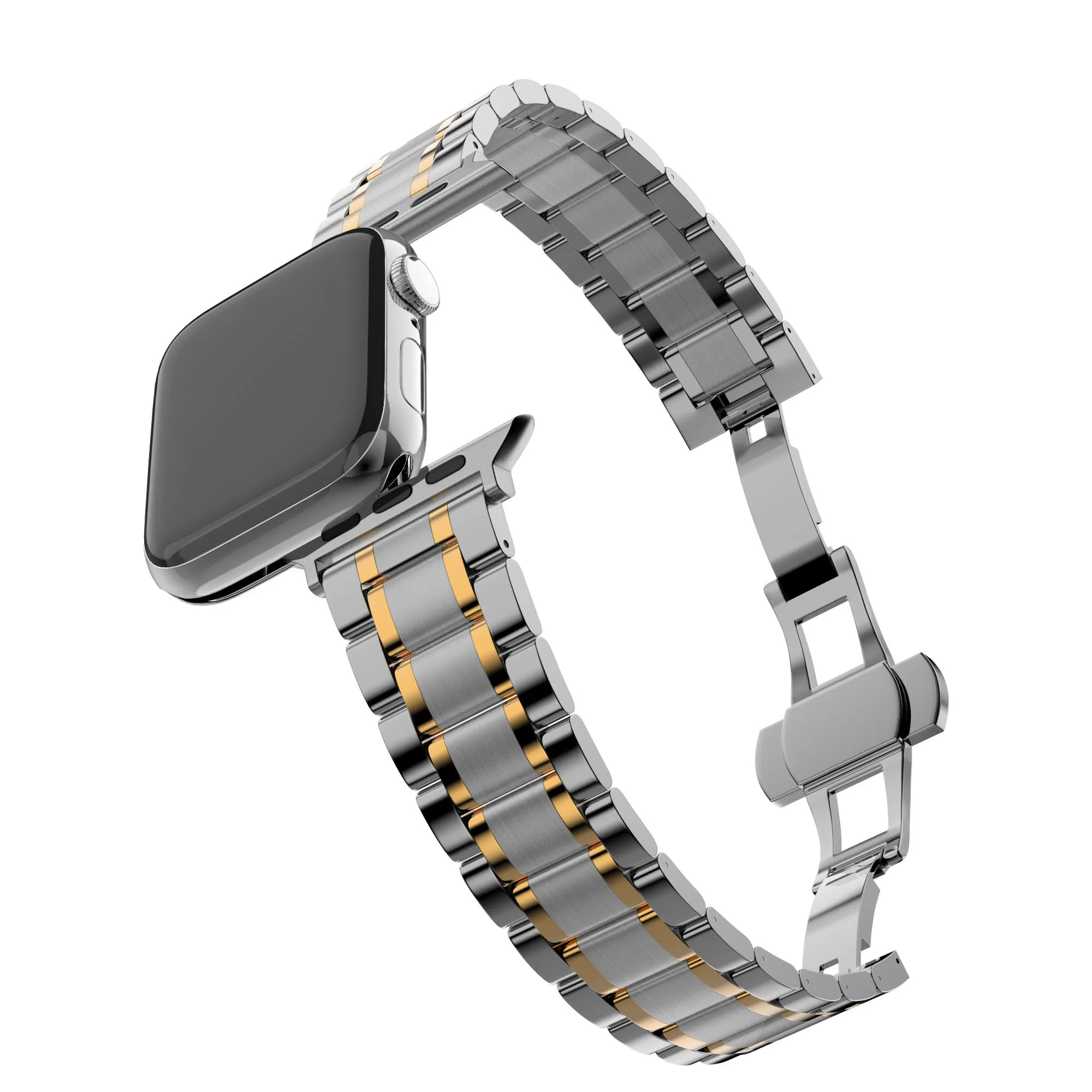 Flash Sale! Bandz Apple Watch Steel Link Band 'Deluxe' (Silver/Gold)  Limited Release!