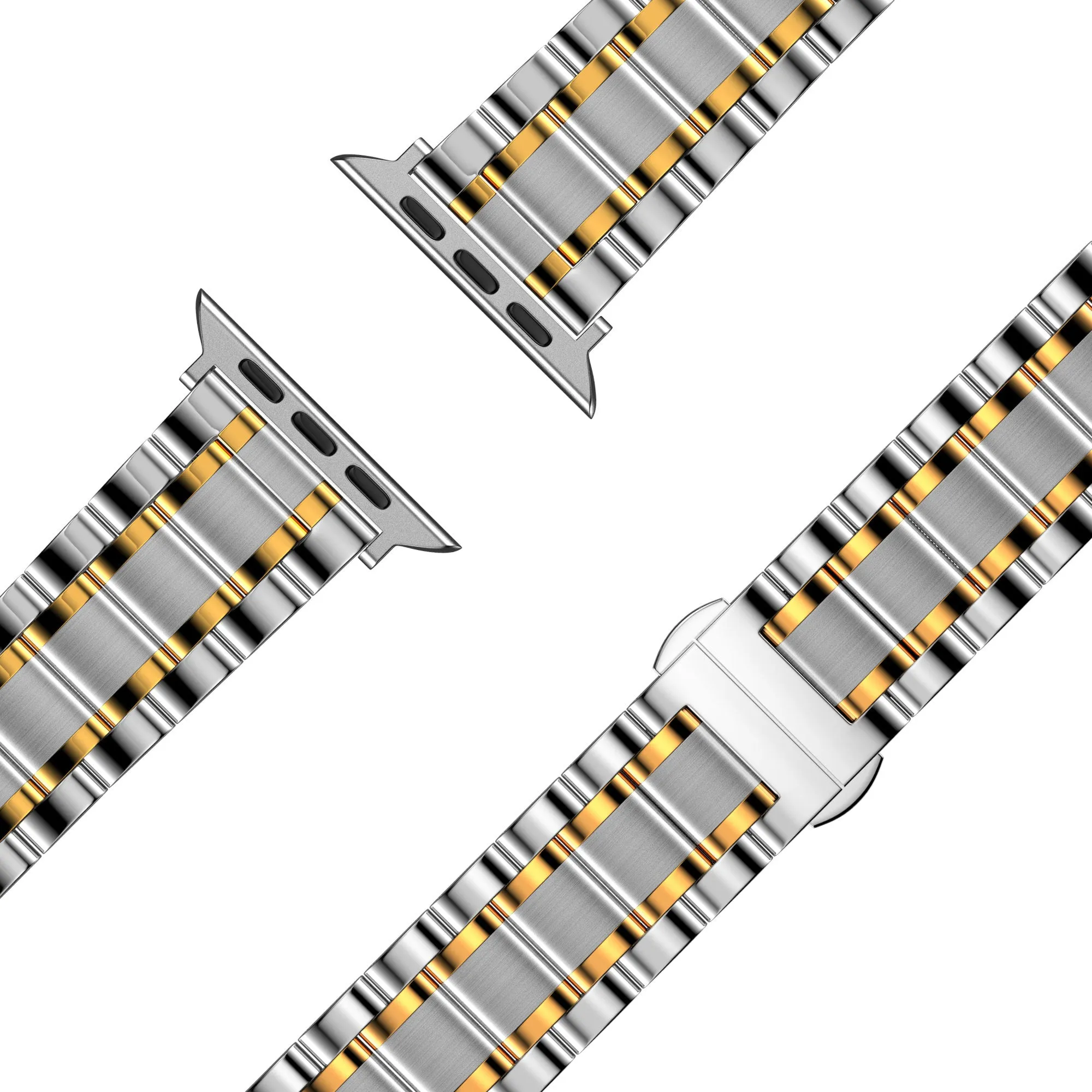 Flash Sale! Bandz Apple Watch Steel Link Band 'Deluxe' (Silver/Gold)  Limited Release!