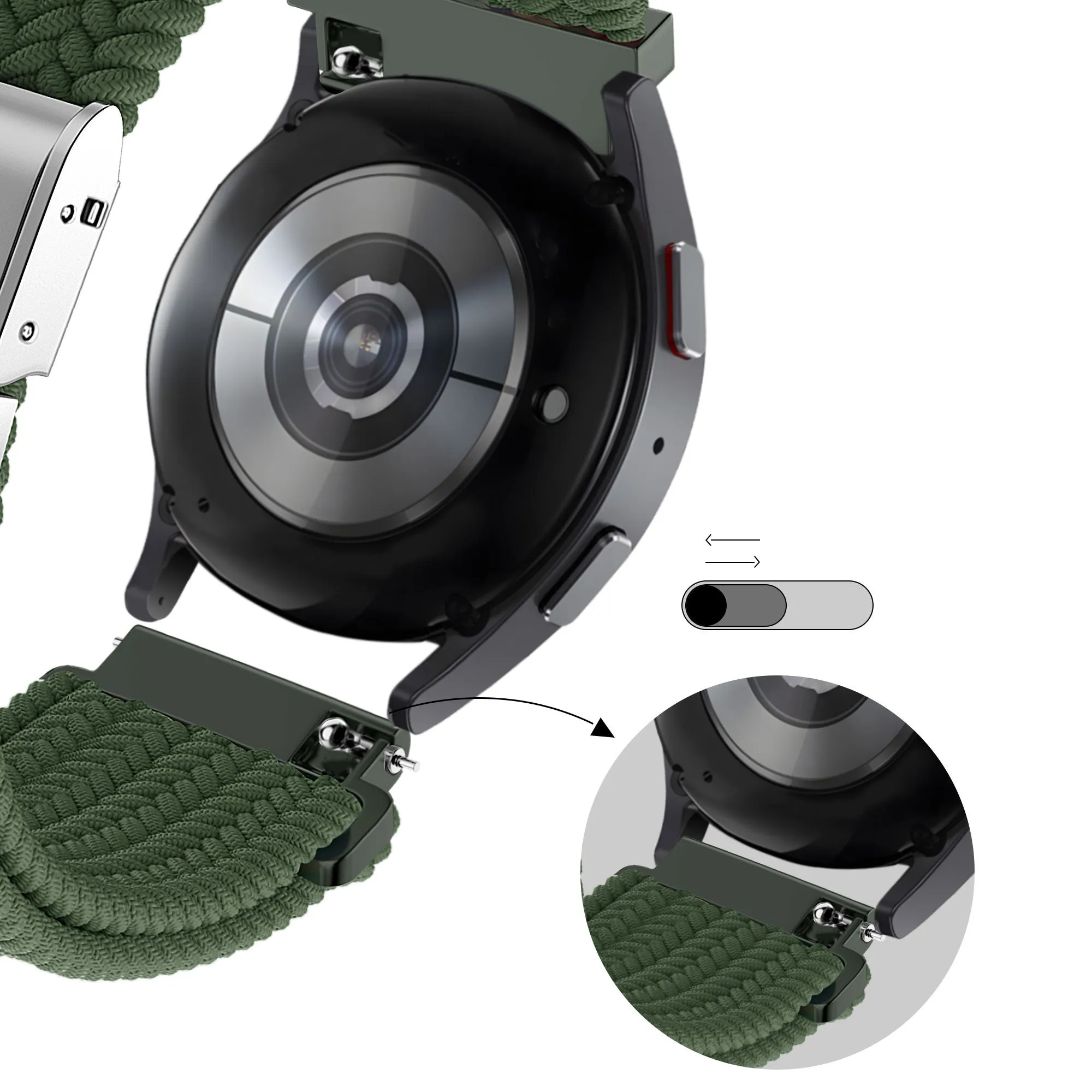 Flash Sale Bandz Huawei Watch 4 (Pro) Woven Nylon Strap (Olive Green)  Almost Gone!