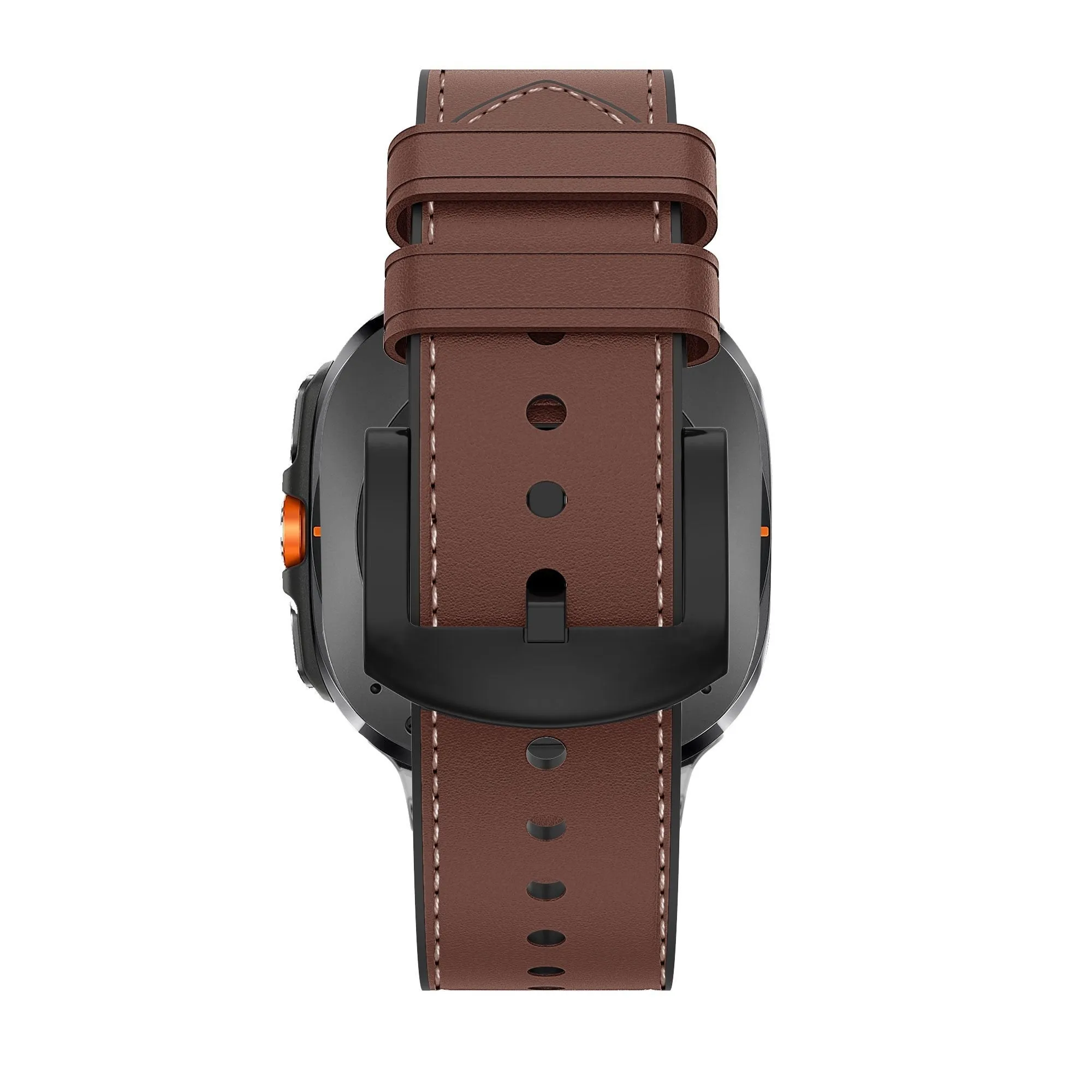 Flash Sale Bandz Samsung Galaxy Watch Ultra Leather Hybrid Strap with Buckle (Brown)  Limited Availability!