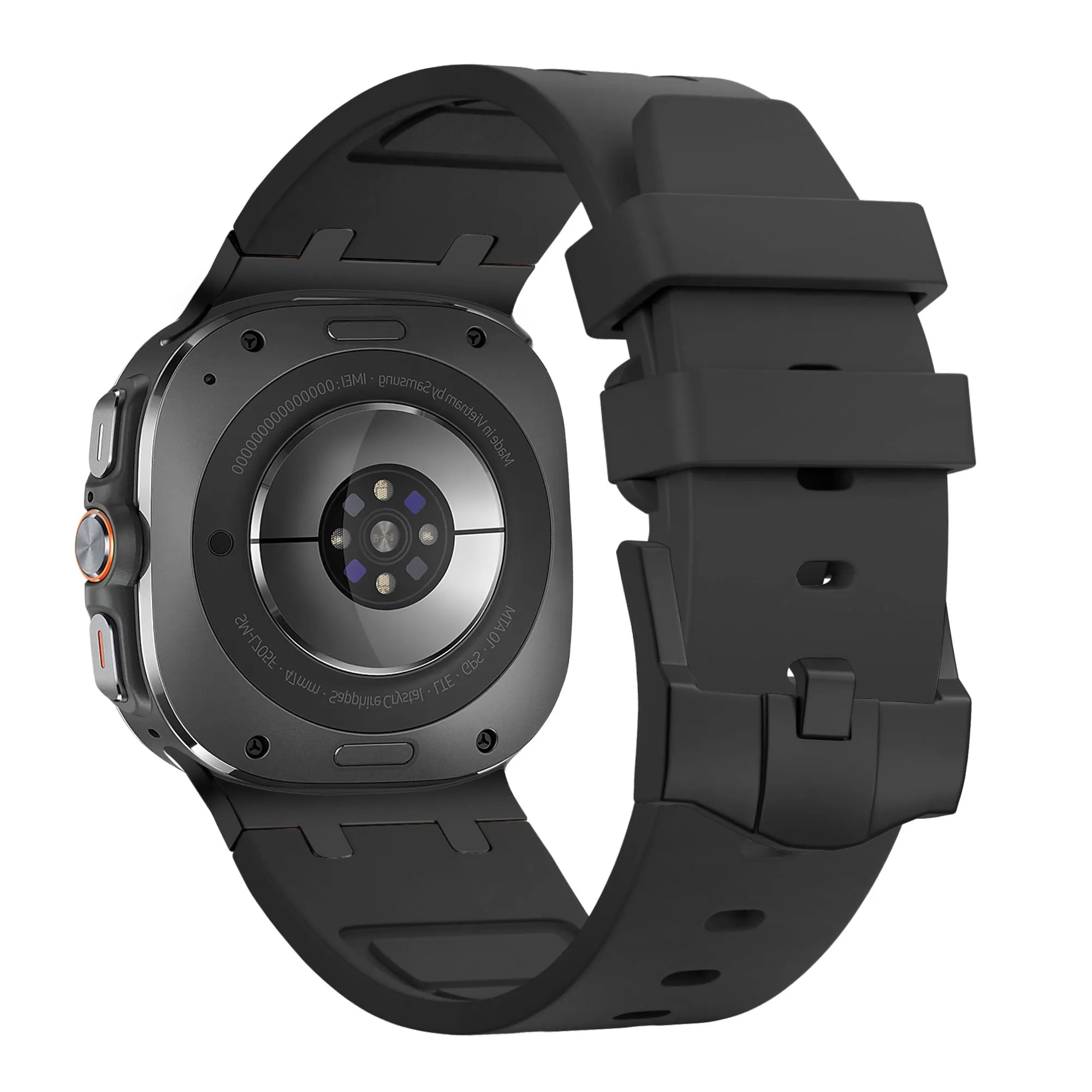 Flash Sale Bandz Samsung Galaxy Watch Ultra Silicone Strap 'Luxe Liquid' (Black with Black)  Almost Gone!
