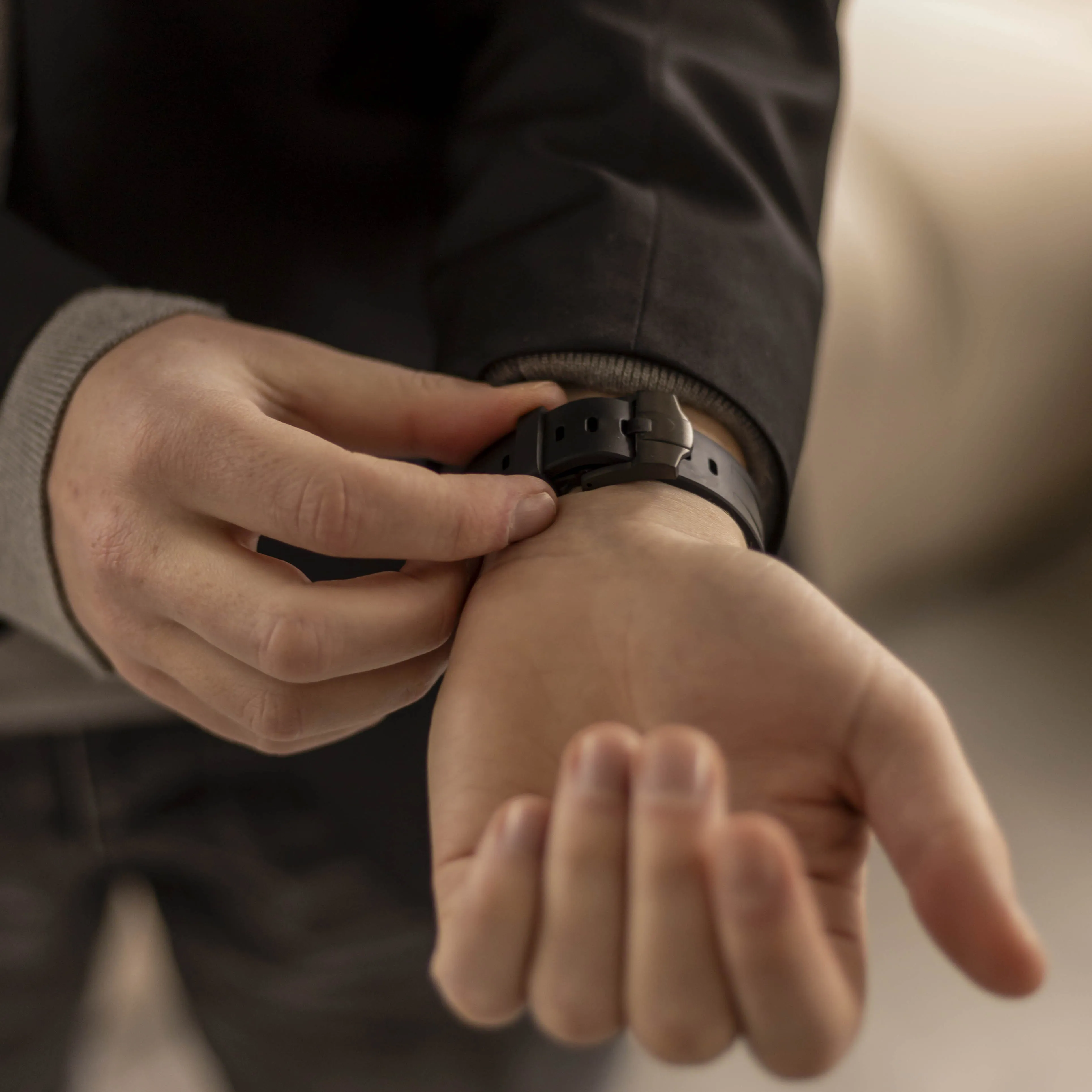 Flash Sale Bandz Samsung Galaxy Watch Ultra Silicone Strap 'Luxe Liquid' (Black with Black)  Almost Gone!