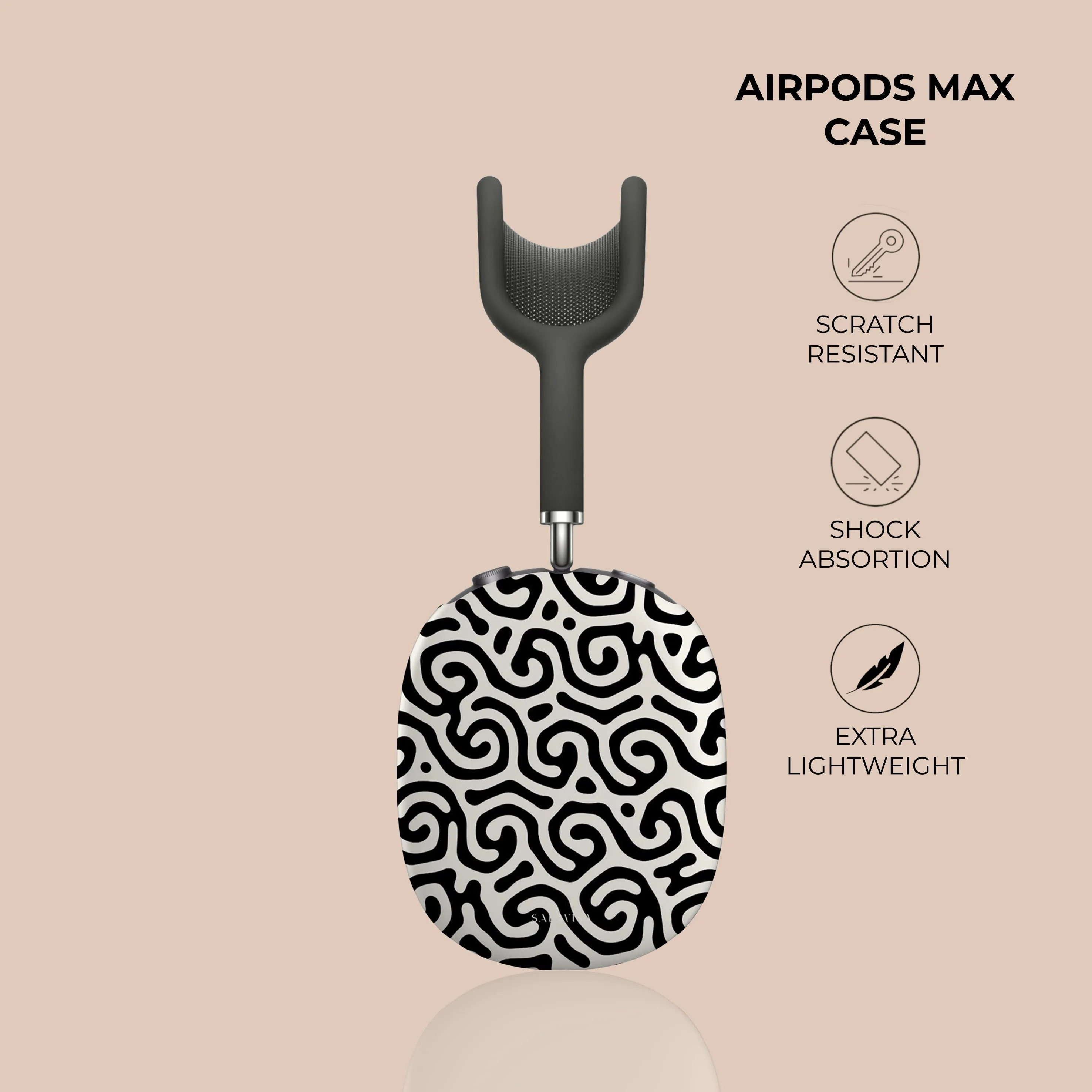 Flash Sale Black & White Curl AirPods Max Case  Almost Sold Out!