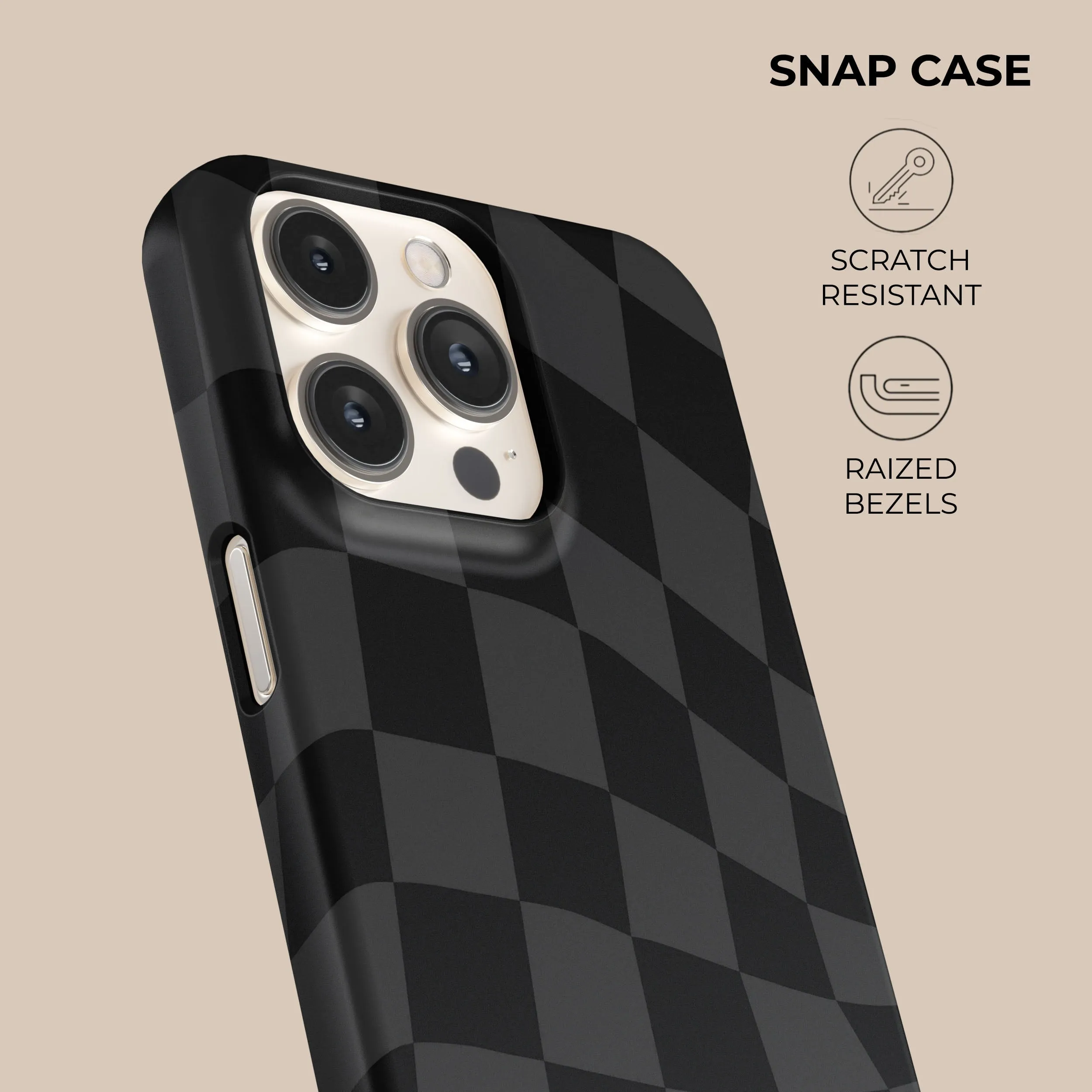Flash Sale! Black Wave Checkered Phone Case  Almost Gone!