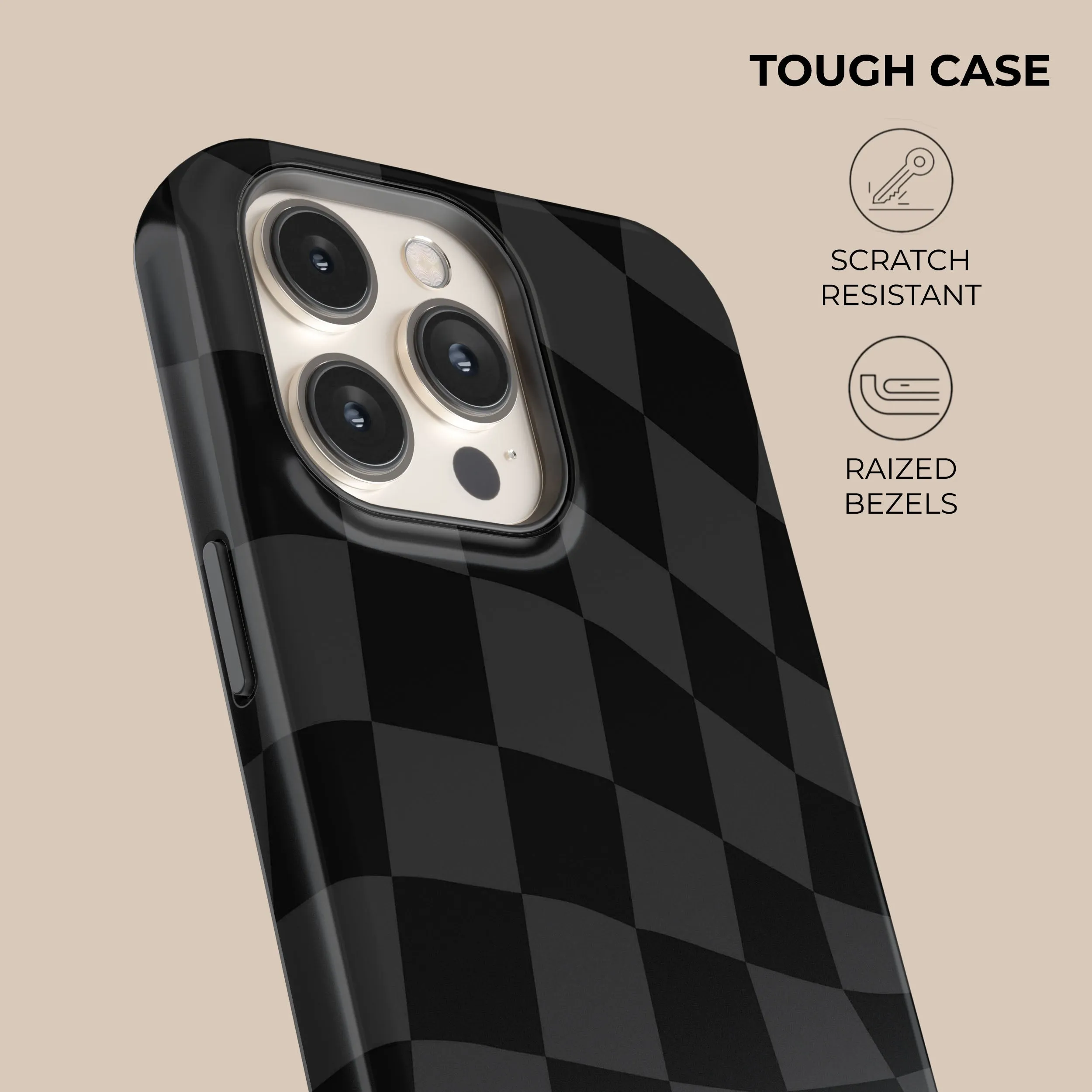 Flash Sale! Black Wave Checkered Phone Case  Almost Gone!