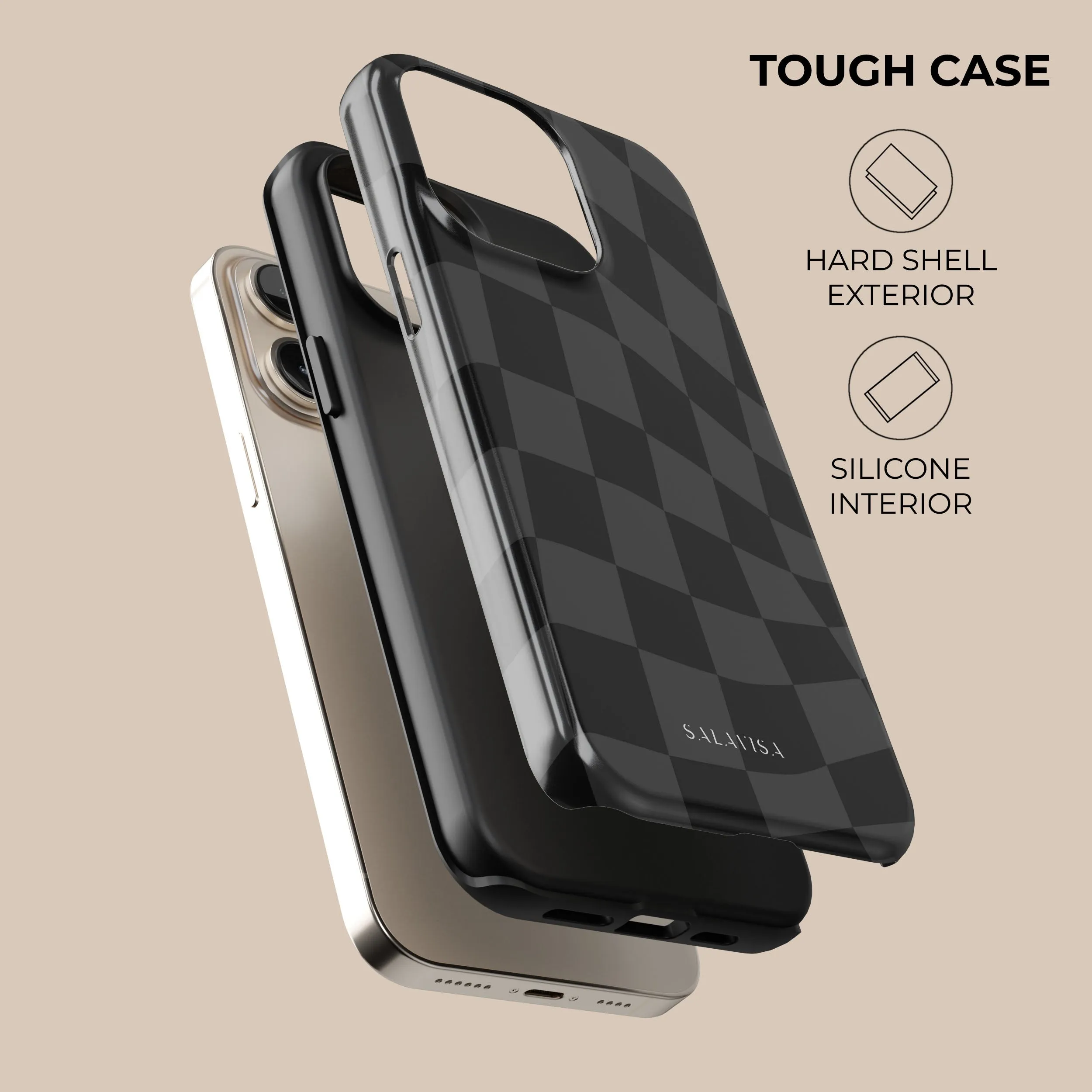 Flash Sale! Black Wave Checkered Phone Case  Almost Gone!