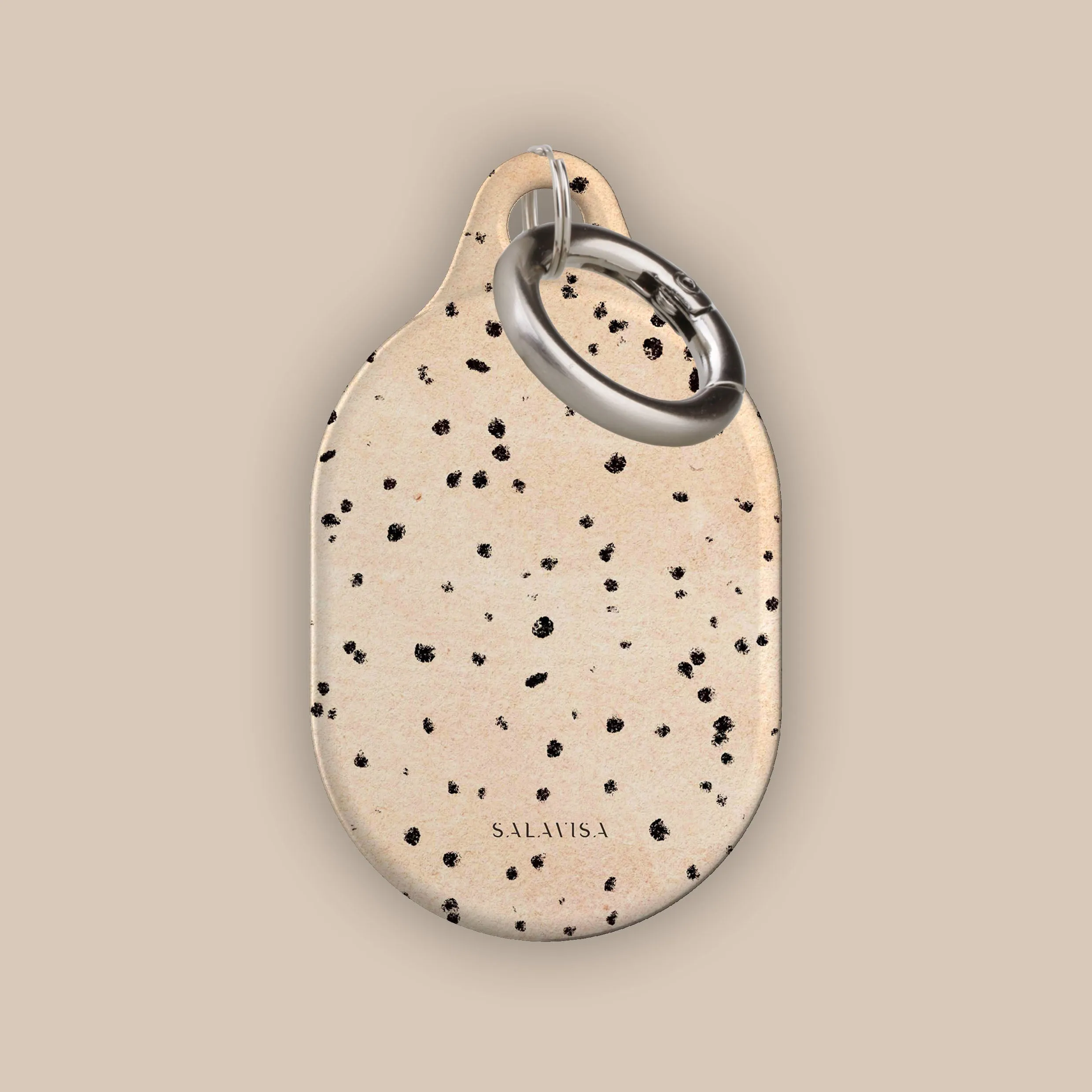 Flash Sale Creme Dots AirTag Holder  Stylish & Comfortable