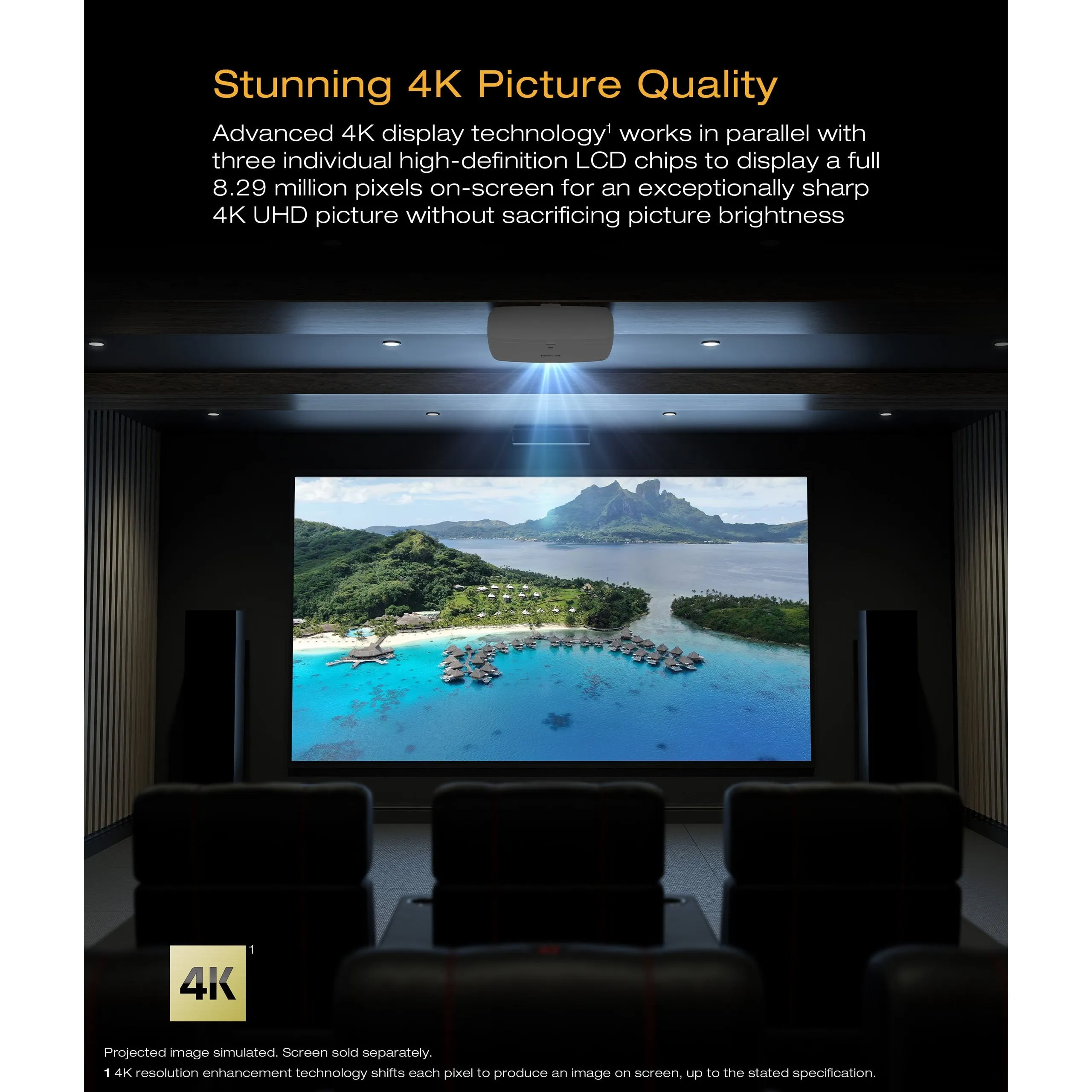 Flash Sale Epson QB1000 4K HDR 3,300 Lumen 3LCD Laser Projector (Each)  Limited Availability!