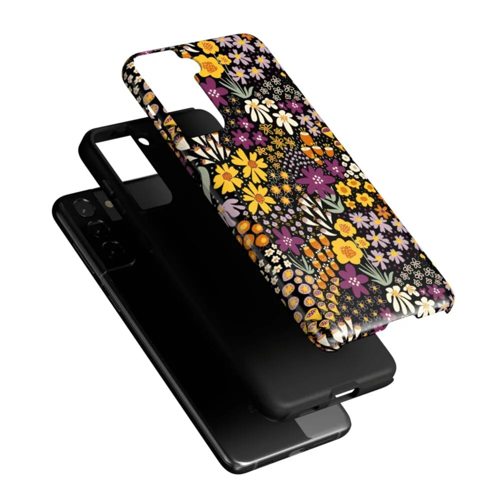 Flash Sale Falling for You | Plum Floral Samsung Case  Limited Stock!