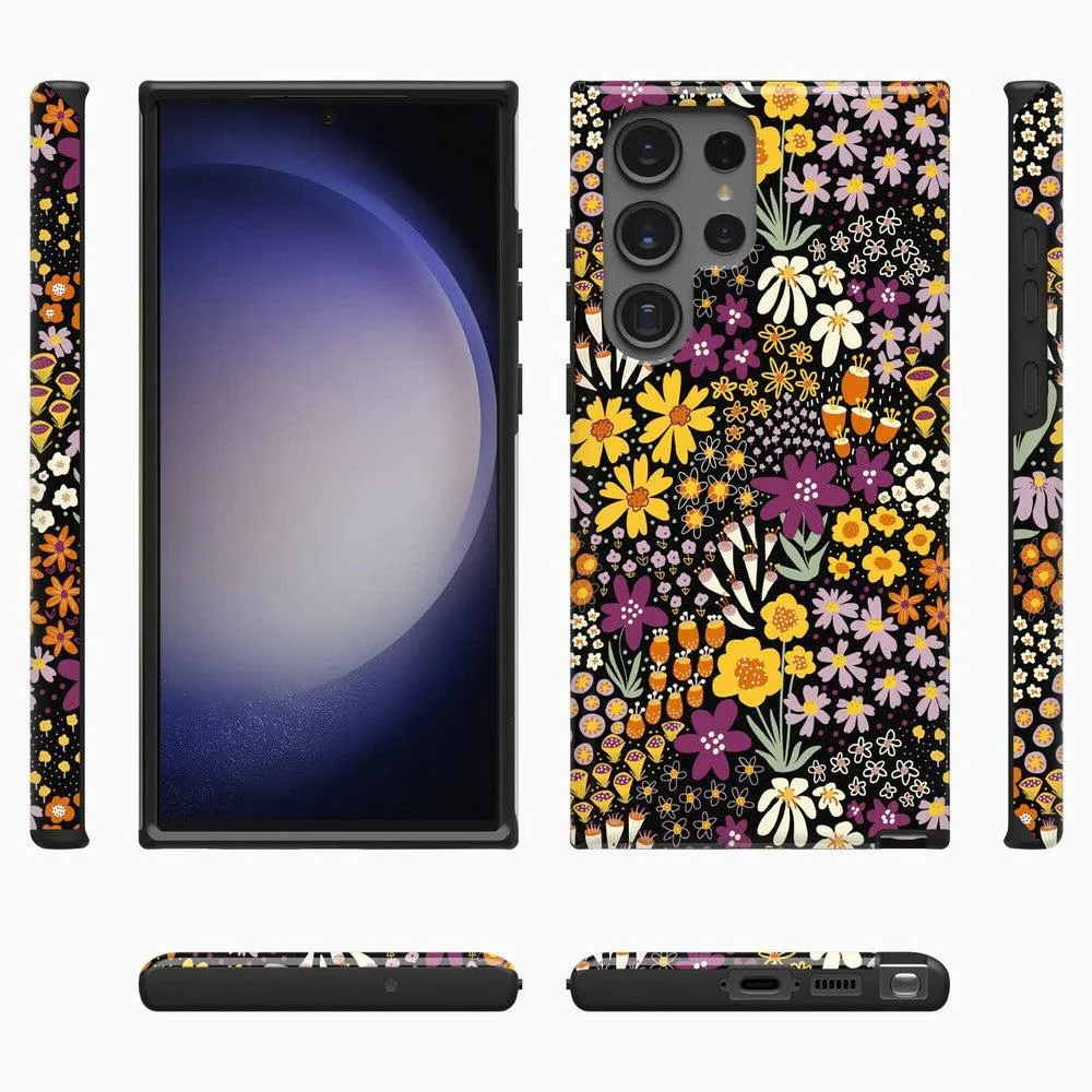 Flash Sale Falling for You | Plum Floral Samsung Case  Limited Stock!