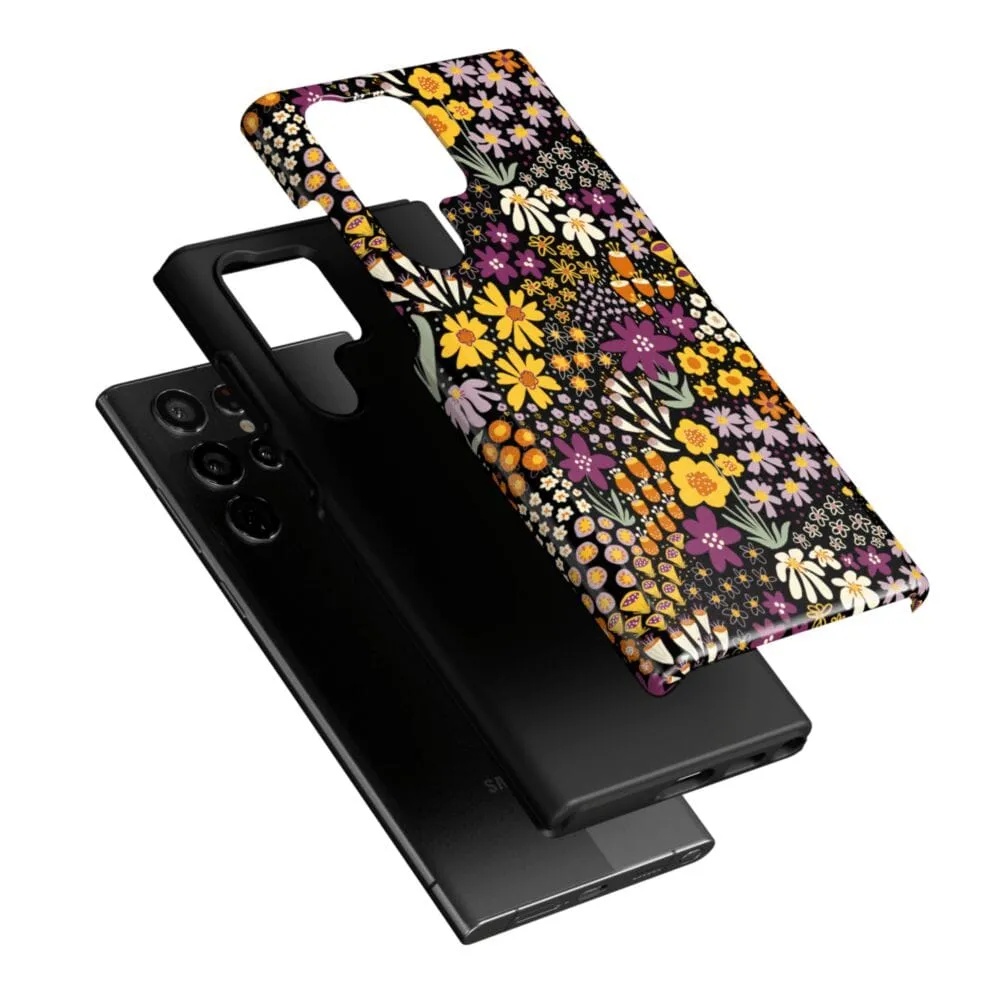 Flash Sale Falling for You | Plum Floral Samsung Case  Limited Stock!