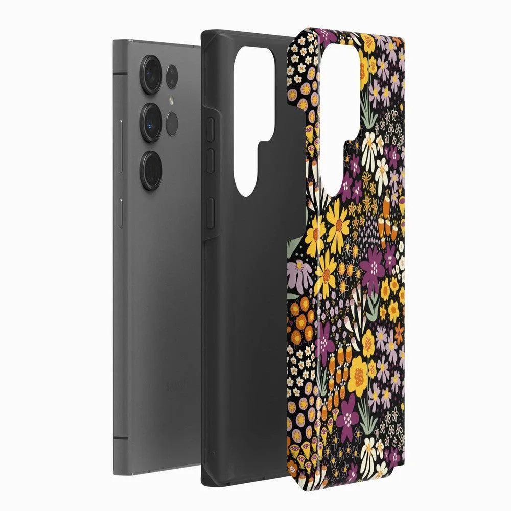 Flash Sale Falling for You | Plum Floral Samsung Case  Limited Stock!