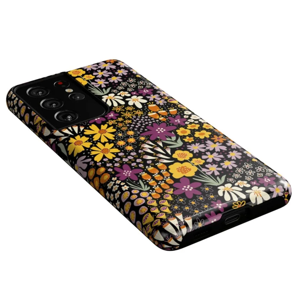 Flash Sale Falling for You | Plum Floral Samsung Case  Limited Stock!