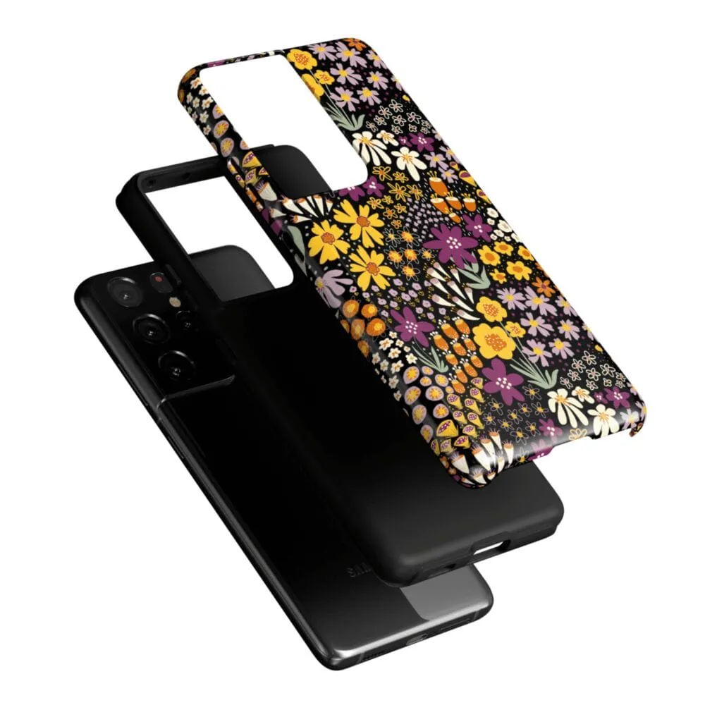 Flash Sale Falling for You | Plum Floral Samsung Case  Limited Stock!
