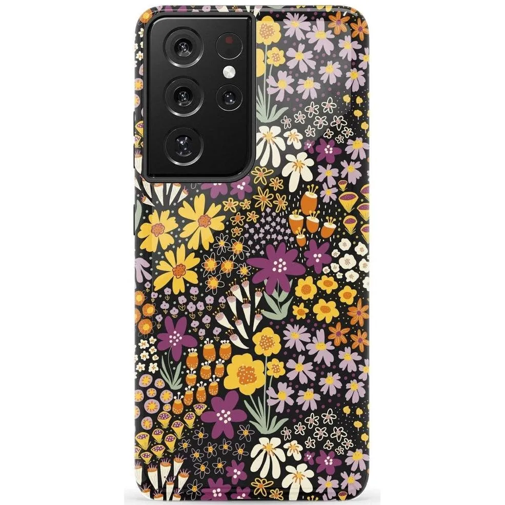 Flash Sale Falling for You | Plum Floral Samsung Case  Limited Stock!